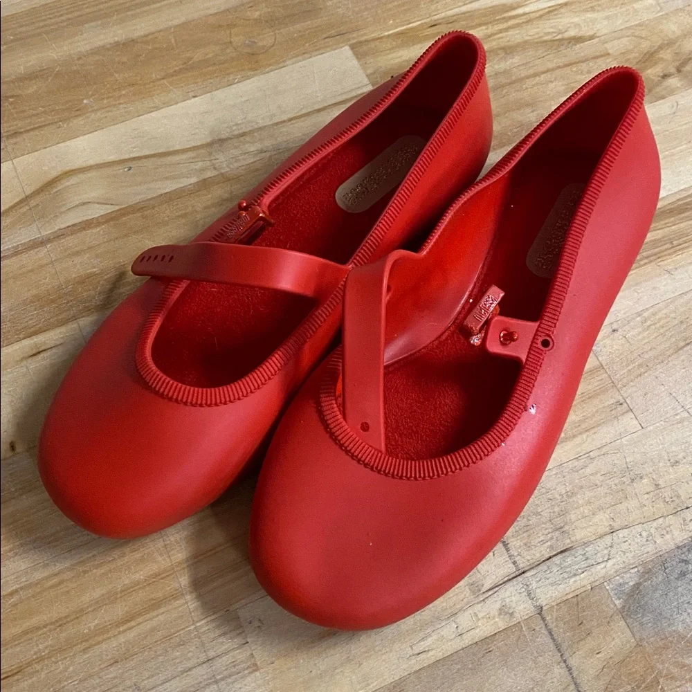 Mini Melissa Kids Mary Jane Ballet Flats - Red and Blue size kids 1  2 pairs